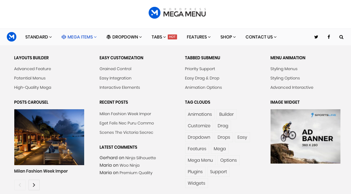 WP Mega Menu