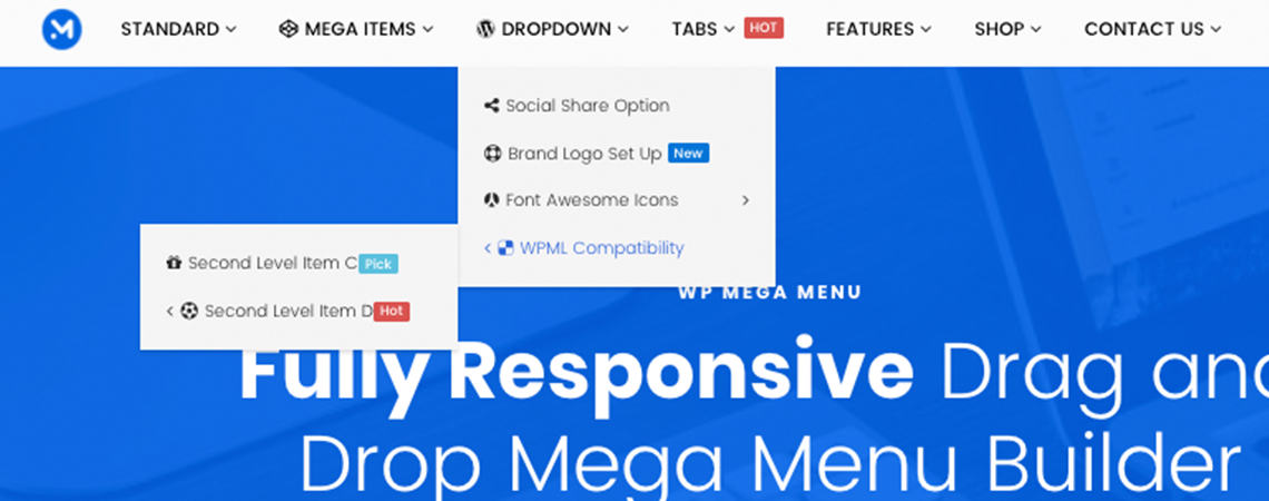 WordPress mega menu