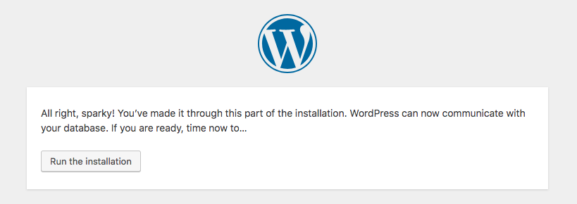 Install WordPress