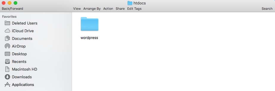 Put WordPress in MAMP’s htdocs
