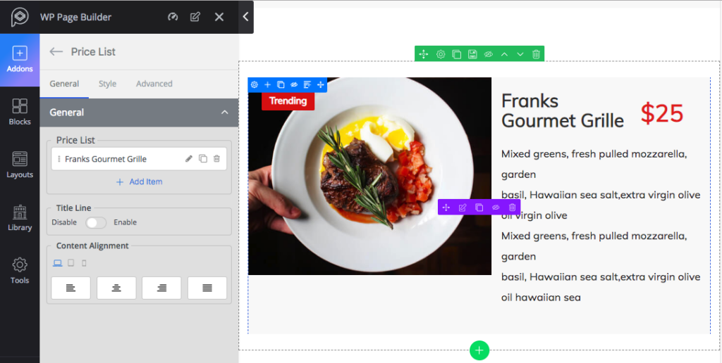 Update: WP Page Builder Pro gets Price List and Table addons with other ...