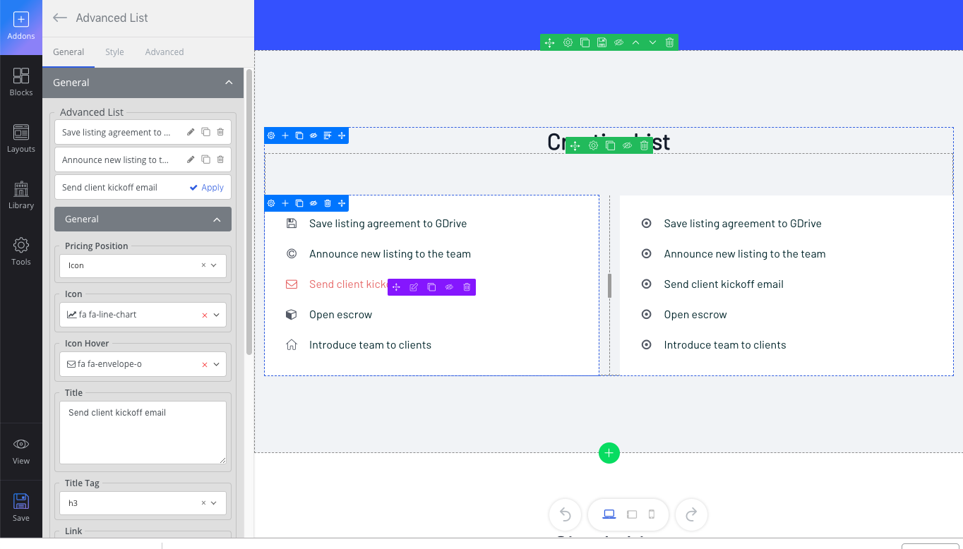 Update: Introducing Advanced List addon in WP Page Builder Pro – Themeum