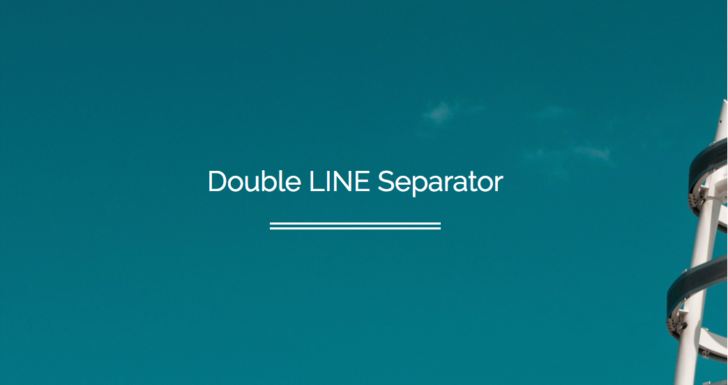 Double line separator