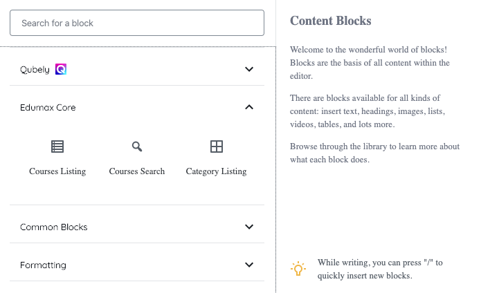 3 New Dedicated Gutenberg Blocks for Edumax