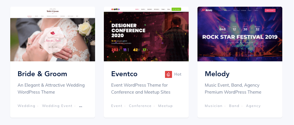 Choose an Event Theme for Your Site