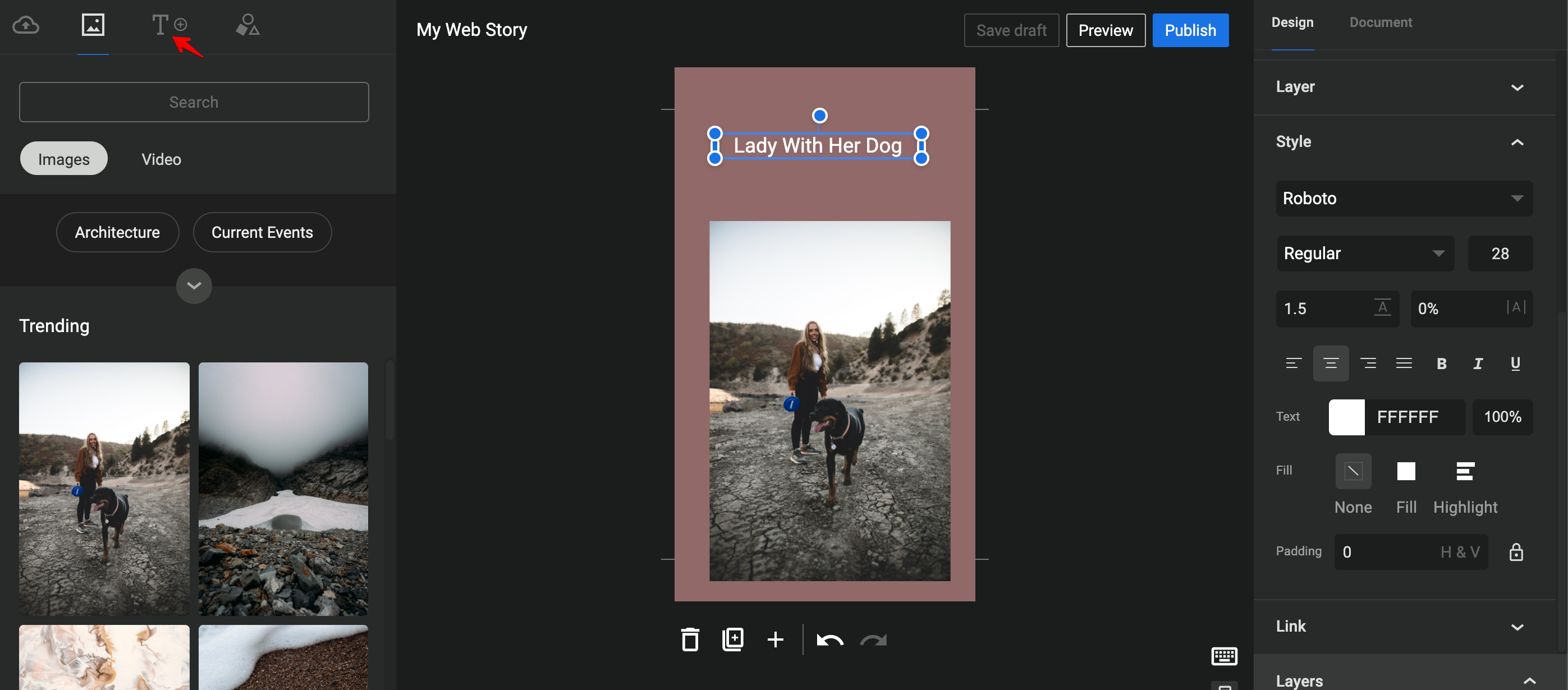 Google web stories editor