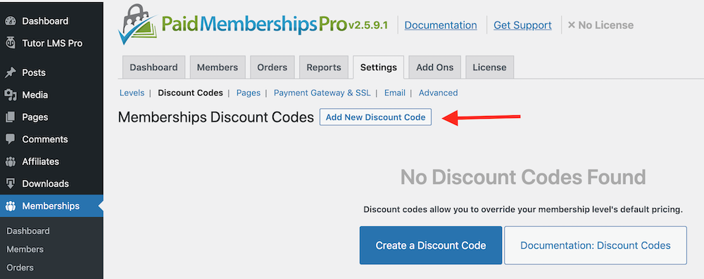 Create a new discount code