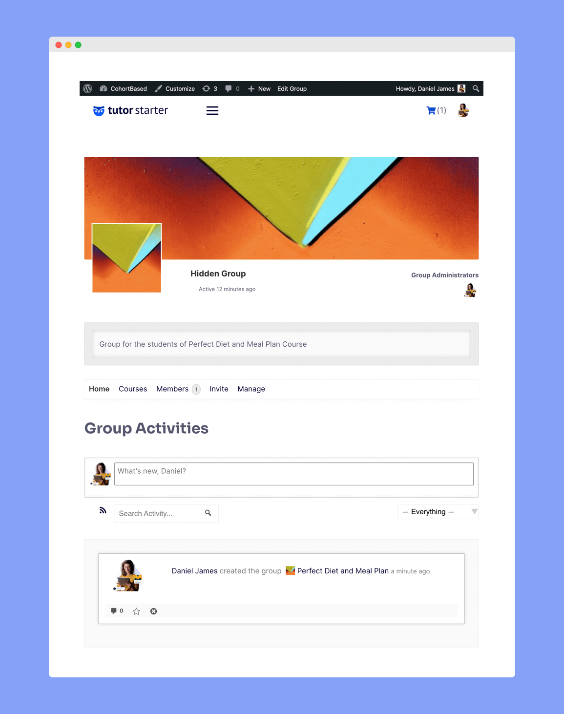 BuddyPress group interface