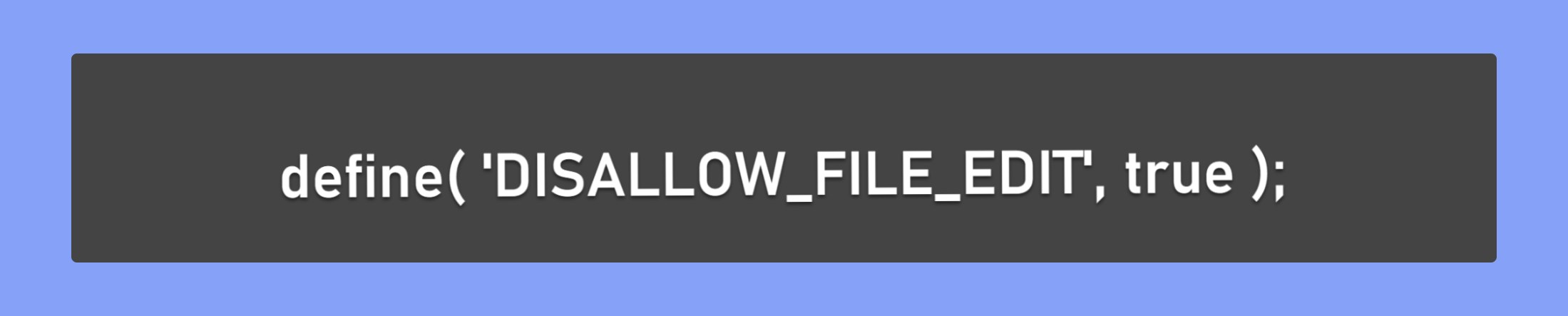 WordPress - Disable file edit command line